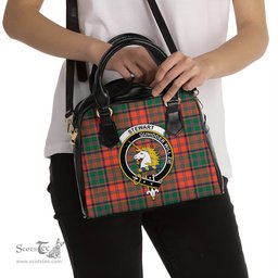 Scottish Stewart of Appin Ancient Tartan Shoulder Handbags with Family Crest Scottish Plaid Tartan Plaid - ScotsTee - scotstee.com