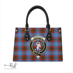 Scottish Pennycook Tartan Leather Bag for Women with Family Crest Scottish Plaid Tartan Plaid - ScotsTee - scotstee.com