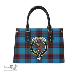 Scottish Wedderburn Tartan Leather Bag for Women with Family Crest Scottish Plaid Tartan Plaid - ScotsTee - scotstee.com