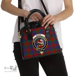Scottish Skene of Cromar Tartan Shoulder Handbags with Family Crest Scottish Plaid Tartan Plaid - ScotsTee - scotstee.com