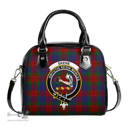 Scottish Skene of Cromar Tartan Shoulder Handbags with Family Crest Scottish Plaid Tartan Plaid - ScotsTee - scotstee.com