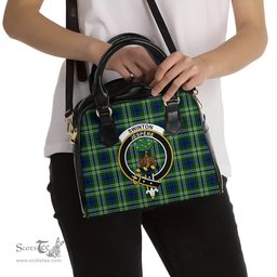 Scottish Swinton Tartan Shoulder Handbags with Family Crest Scottish Plaid Tartan Plaid - ScotsTee - scotstee.com