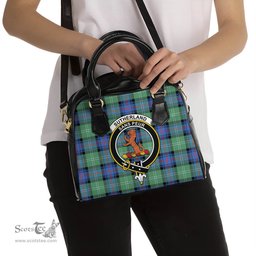 Scottish Sutherland Ancient Tartan Shoulder Handbags with Family Crest Scottish Plaid Tartan Plaid - ScotsTee - scotstee.com