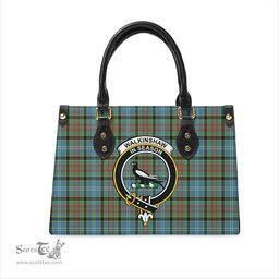 Scottish Walkinshaw Tartan Leather Bag for Women with Family Crest Scottish Plaid Tartan Plaid - ScotsTee - scotstee.com