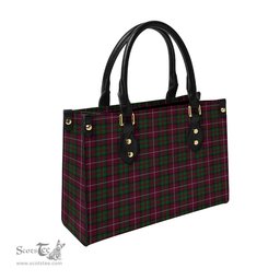 Scottish Stewart of Bute Hunting Tartan Leather Bag for Women Scottish Plaid Tartan Plaid - ScotsTee - scotstee.com
