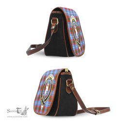 Scottish Pennycook Tartan Saddle Crossbody Bag with Family Crest Scottish Plaid Tartan Plaid - ScotsTee - scotstee.com