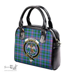 Scottish Ralston Tartan Shoulder Handbags with Family Crest Scottish Plaid Tartan Plaid - ScotsTee - scotstee.com