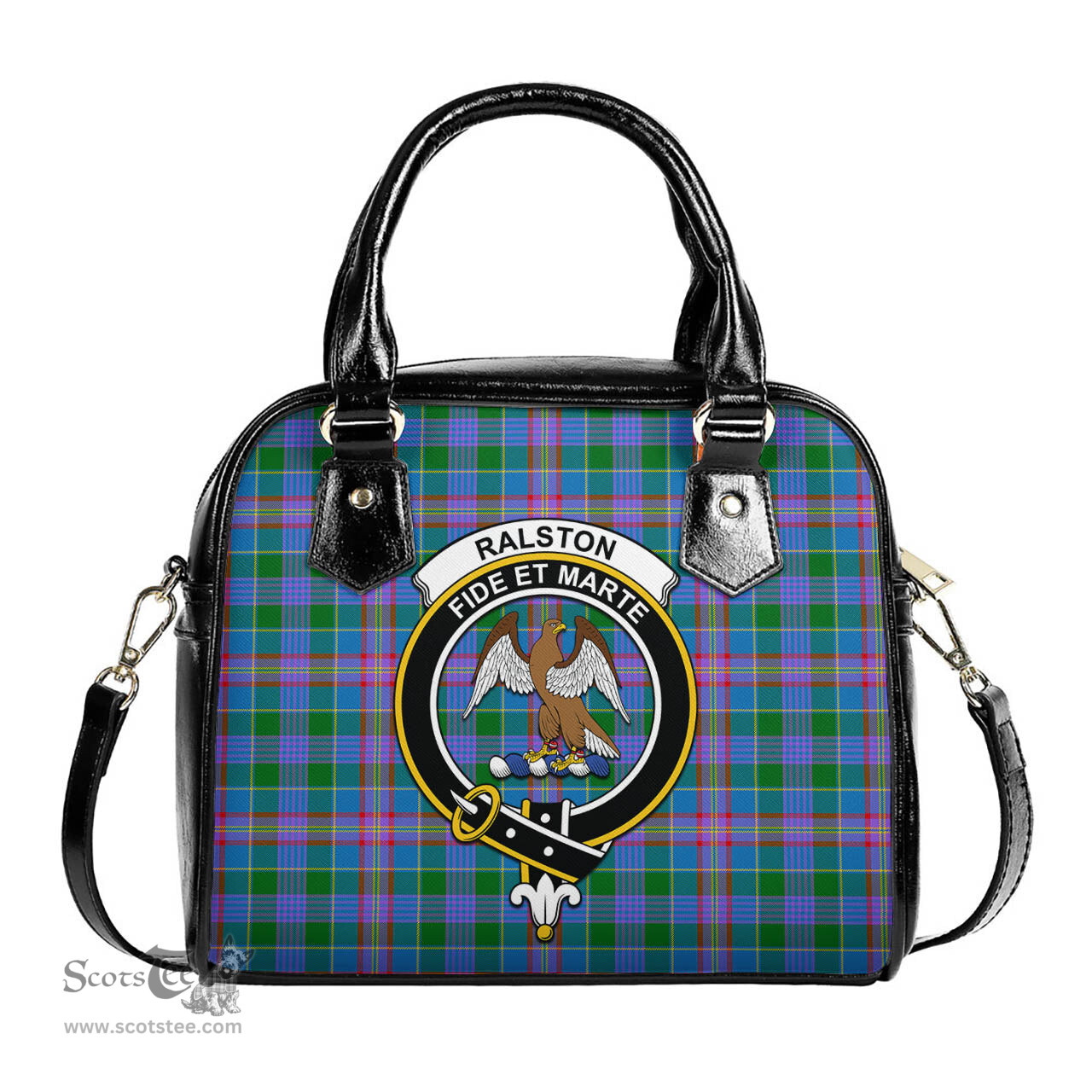 Scottish Ralston Tartan Shoulder Handbags with Family Crest Scottish Plaid Tartan Plaid - ScotsTee - scotstee.com