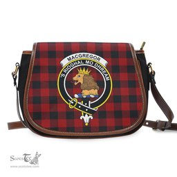 Scottish Rob Roy Macgregor Tartan Saddle Crossbody Bag with Family Crest Scottish Plaid Tartan Plaid - ScotsTee - scotstee.com