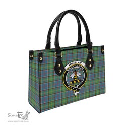 Scottish Whitelaw Tartan Leather Bag for Women with Family Crest Scottish Plaid Tartan Plaid - ScotsTee - scotstee.com