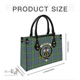 Scottish Whitelaw Tartan Leather Bag for Women with Family Crest Scottish Plaid Tartan Plaid - ScotsTee - scotstee.com