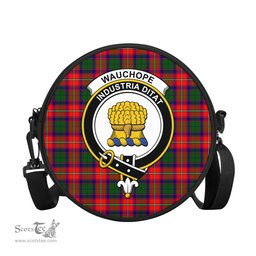 Scottish Wauchope Tartan Round Crossbody Bags - Round Purse with Family Crest Scottish Plaid Tartan Plaid - ScotsTee - scotstee.com