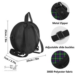 Scottish Sutherland Modern Tartan Round Crossbody Bags - Round Purse with Family Crest Scottish Plaid Tartan Plaid - ScotsTee - scotstee.com