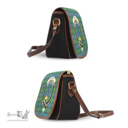 Scottish Stirling Tartan Saddle Crossbody Bag with Family Crest Scottish Plaid Tartan Plaid - ScotsTee - scotstee.com