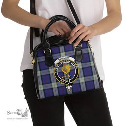 Scottish Sinclair Dress Tartan Shoulder Handbags with Family Crest Scottish Plaid Tartan Plaid - ScotsTee - scotstee.com