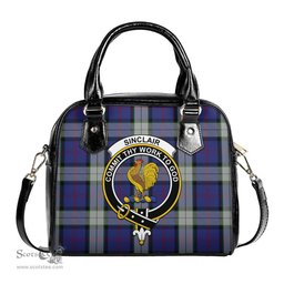 Scottish Sinclair Dress Tartan Shoulder Handbags with Family Crest Scottish Plaid Tartan Plaid - ScotsTee - scotstee.com