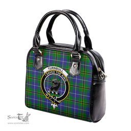 Scottish Turnbull Hunting Tartan Shoulder Handbags with Family Crest Scottish Plaid Tartan Plaid - ScotsTee - scotstee.com
