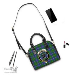 Scottish Turnbull Hunting Tartan Shoulder Handbags with Family Crest Scottish Plaid Tartan Plaid - ScotsTee - scotstee.com