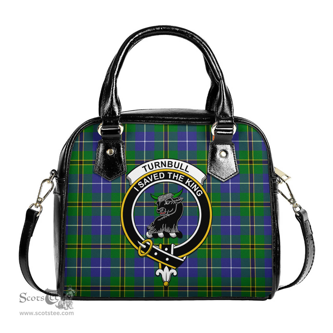 Scottish Turnbull Hunting Tartan Shoulder Handbags with Family Crest Scottish Plaid Tartan Plaid - ScotsTee - scotstee.com