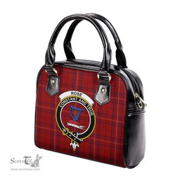 Scottish Rose of Kilravock Tartan Shoulder Handbags with Family Crest Scottish Plaid Tartan Plaid - ScotsTee - scotstee.com