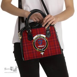 Scottish Rose of Kilravock Tartan Shoulder Handbags with Family Crest Scottish Plaid Tartan Plaid - ScotsTee - scotstee.com