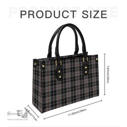 Scottish Thompson Grey Tartan Leather Bag for Women Scottish Plaid Tartan Plaid - ScotsTee - scotstee.com