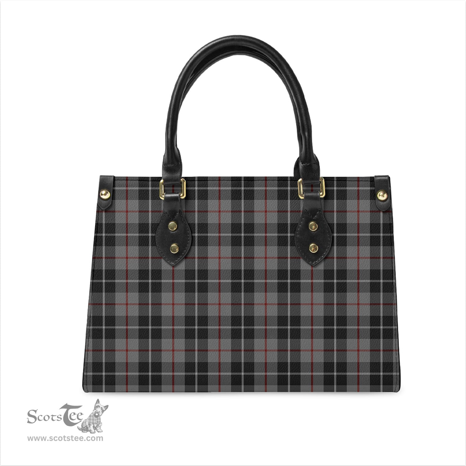Scottish Thompson Grey Tartan Leather Bag for Women Scottish Plaid Tartan Plaid - ScotsTee - scotstee.com
