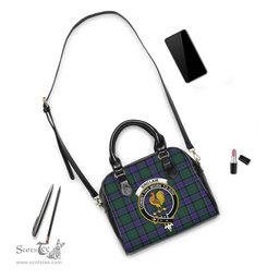 Scottish Sinclair Hunting Modern Tartan Shoulder Handbags with Family Crest Scottish Plaid Tartan Plaid - ScotsTee - scotstee.com