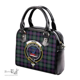 Scottish Rose Hunting Modern Tartan Shoulder Handbags with Family Crest Scottish Plaid Tartan Plaid - ScotsTee - scotstee.com