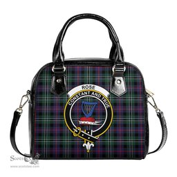 Scottish Rose Hunting Modern Tartan Shoulder Handbags with Family Crest Scottish Plaid Tartan Plaid - ScotsTee - scotstee.com
