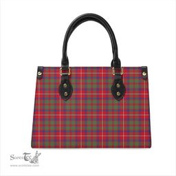 Scottish Shaw Red Modern Tartan Leather Bag for Women Scottish Plaid Tartan Plaid - ScotsTee - scotstee.com