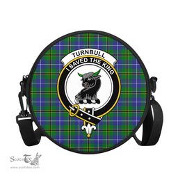 Scottish Turnbull Hunting Tartan Round Crossbody Bags - Round Purse with Family Crest Scottish Plaid Tartan Plaid - ScotsTee - scotstee.com