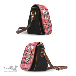 Scottish Straiton Tartan Saddle Crossbody Bag with Family Crest Scottish Plaid Tartan Plaid - ScotsTee - scotstee.com