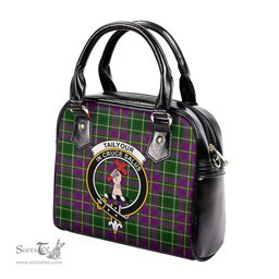 Scottish Taylor Tartan Shoulder Handbags with Family Crest Scottish Plaid Tartan Plaid - ScotsTee - scotstee.com