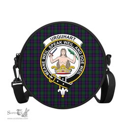 Scottish Urquhart Tartan Round Crossbody Bags - Round Purse with Family Crest Scottish Plaid Tartan Plaid - ScotsTee - scotstee.com