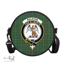 Scottish Ralston USA Tartan Round Crossbody Bags - Round Purse with Family Crest Scottish Plaid Tartan Plaid - ScotsTee - scotstee.com