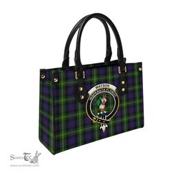 Scottish Watson Tartan Leather Bag for Women with Family Crest Scottish Plaid Tartan Plaid - ScotsTee - scotstee.com