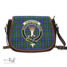 Scottish Robertson Hunting Modern Tartan Saddle Crossbody Bag with Family Crest Scottish Plaid Tartan Plaid - ScotsTee - scotstee.com