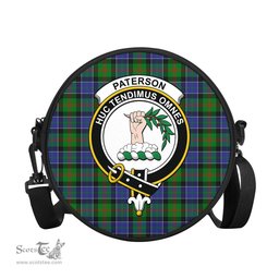 Scottish Paterson Tartan Round Crossbody Bags - Round Purse with Family Crest Scottish Plaid Tartan Plaid - ScotsTee - scotstee.com