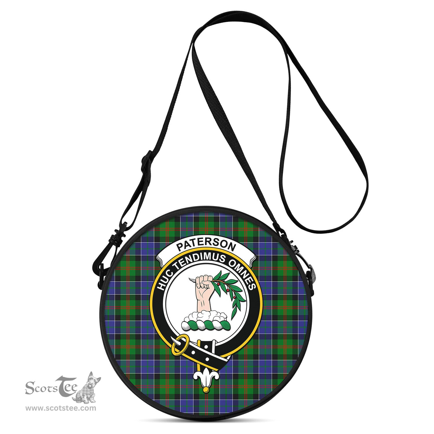 Scottish Paterson Tartan Round Crossbody Bags - Round Purse with Family Crest Scottish Plaid Tartan Plaid - ScotsTee - scotstee.com