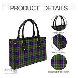 Scottish Whitefoord modern Tartan Leather Bag for Women Scottish Plaid Tartan Plaid - ScotsTee - scotstee.com