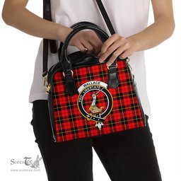 Scottish Wallace Hunting Red Tartan Shoulder Handbags with Family Crest Scottish Plaid Tartan Plaid - ScotsTee - scotstee.com