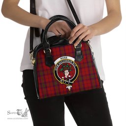 Scottish Ross Old Tartan Shoulder Handbags with Family Crest Scottish Plaid Tartan Plaid - ScotsTee - scotstee.com