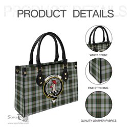 Scottish Taylor Dress Tartan Leather Bag for Women with Family Crest Scottish Plaid Tartan Plaid - ScotsTee - scotstee.com