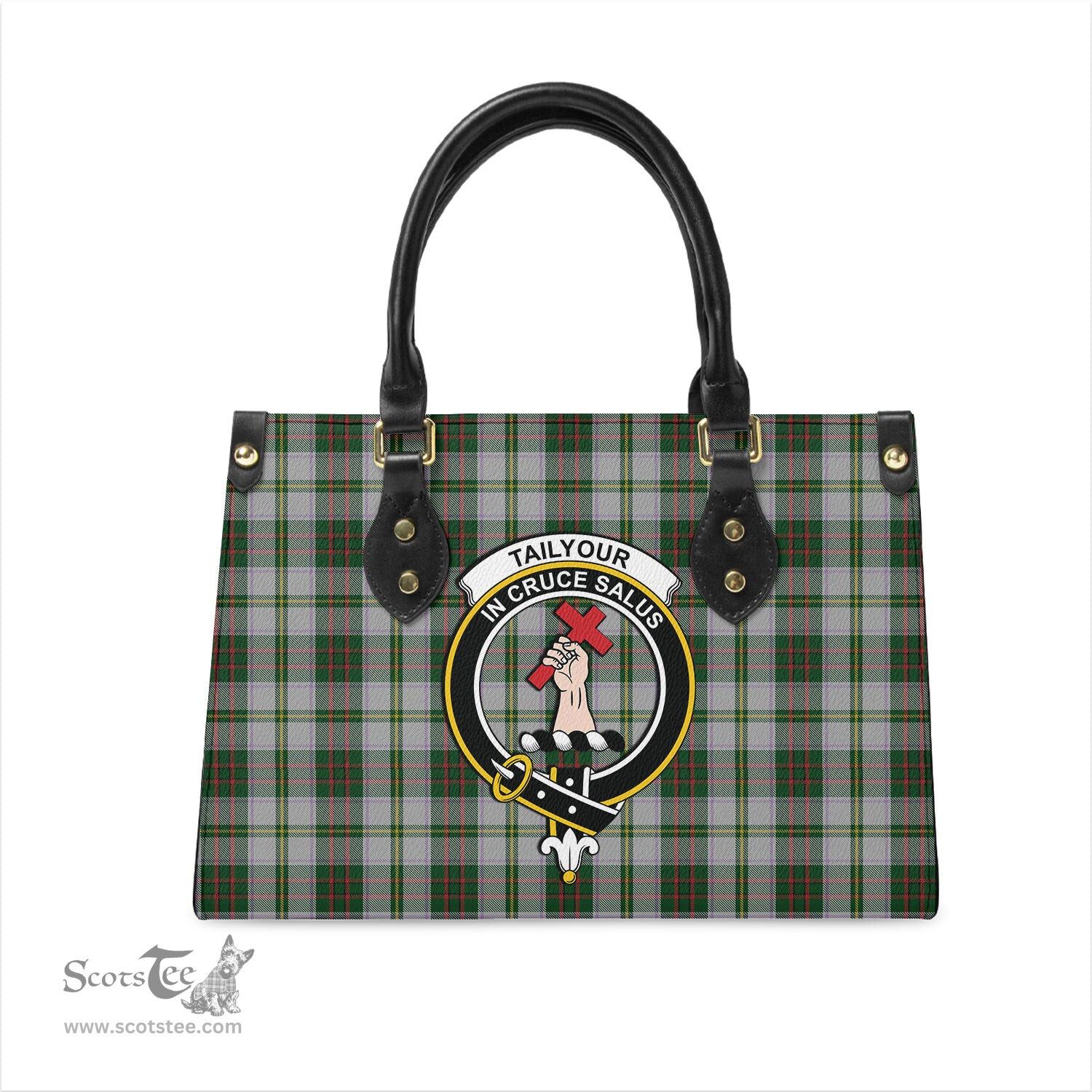 Scottish Taylor Dress Tartan Leather Bag for Women with Family Crest Scottish Plaid Tartan Plaid - ScotsTee - scotstee.com
