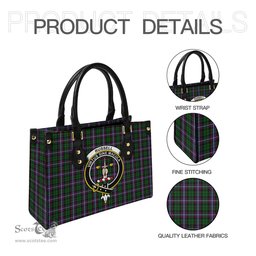 Scottish Russell Tartan Leather Bag for Women with Family Crest Scottish Plaid Tartan Plaid - ScotsTee - scotstee.com