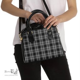 Scottish Stewart Black and White Tartan Shoulder Handbags Scottish Plaid Tartan Plaid - ScotsTee - scotstee.com