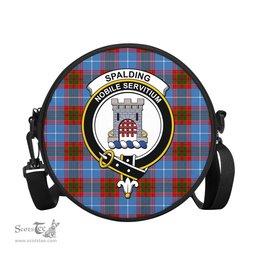 Scottish Spalding Tartan Round Crossbody Bags - Round Purse with Family Crest Scottish Plaid Tartan Plaid - ScotsTee - scotstee.com