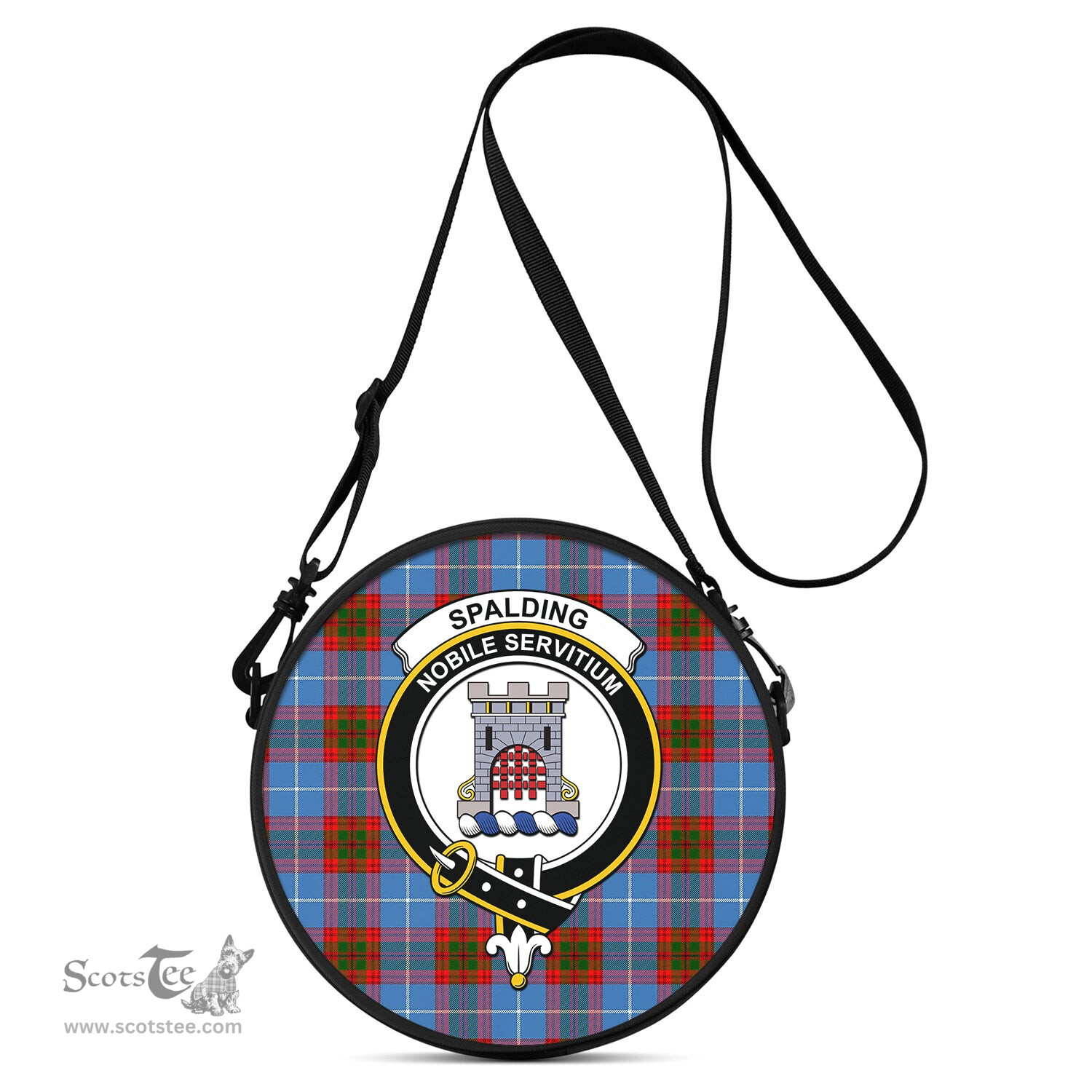 Scottish Spalding Tartan Round Crossbody Bags - Round Purse with Family Crest Scottish Plaid Tartan Plaid - ScotsTee - scotstee.com
