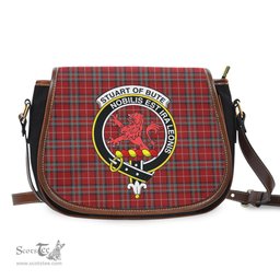 Scottish Stuart of Bute Tartan Saddle Crossbody Bag with Family Crest Scottish Plaid Tartan Plaid - ScotsTee - scotstee.com